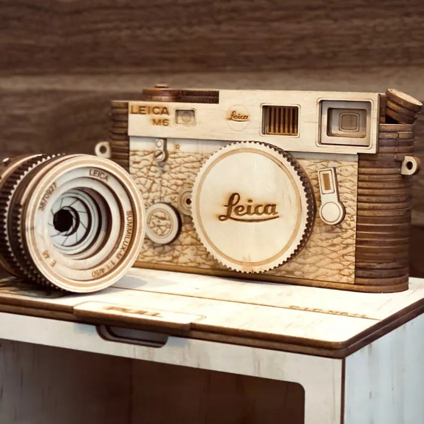 Mô Hình Lắp Ráp Máy Ảnh Gỗ Leica M6 Tỉ Lệ Thật, Tinh Vi Từng Chi Tiết, Mô Hình Thủ Công Độc Đáo, Quà Lưu Niệm Việt Nam Độc Đáo, Quà Cho Nhiếp Ảnh Gia