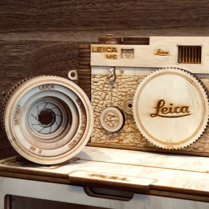 Mô Hình Lắp Ráp Máy Ảnh Gỗ Leica M6 Tỉ Lệ Thật, Tinh Vi Từng Chi Tiết, Mô Hình Thủ Công Độc Đáo, Quà Lưu Niệm Việt Nam Độc Đáo, Quà Cho Nhiếp Ảnh Gia