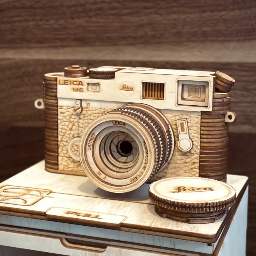 Mô Hình Lắp Ráp Máy Ảnh Gỗ Leica M6 Tỉ Lệ Thật, Tinh Vi Từng Chi Tiết, Mô Hình Thủ Công Độc Đáo, Quà Lưu Niệm Việt Nam Độc Đáo, Quà Cho Nhiếp Ảnh Gia