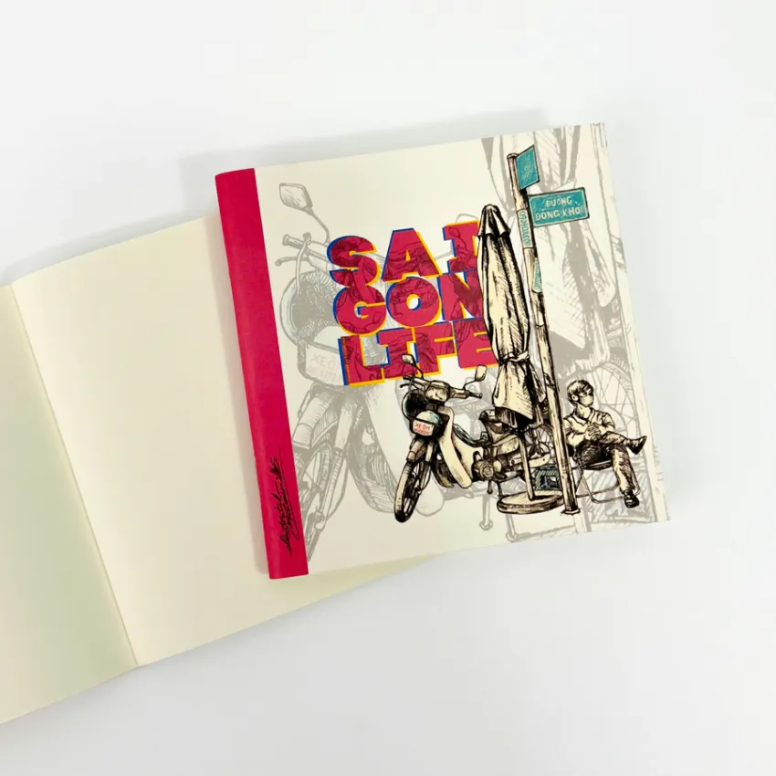 Set Of 5 Notebooks Hanoi Life - Saigon Life, 100 Pages, Stories of Vietnamese Streets, Staple-Bound Notebook, Souvenir Notebook, Vietnamese Souvenir Set Of 5 Notebooks Hanoi Life - Saigon Life, 100 Pages, Stories of Vietnamese Streets, Staple-Bound Notebook, Souvenir Notebook, Vietnamese Souvenir
