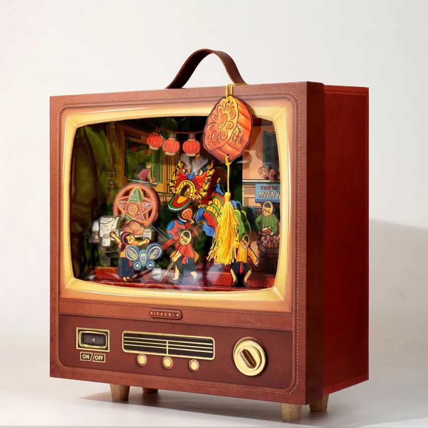 "Land Of Memories" Mid-Autumn Gift Box, Humming Childhood Melodies, Television Design Box, Moon Cakes Box, Moon Festival Gift, Premium Corporate Gift "Land Of Memories" Mid-Autumn Gift Box, Humming Childhood Melodies, Television Design Box, Moon Cakes Box, Moon Festival Gift, Premium Corporate Gift
