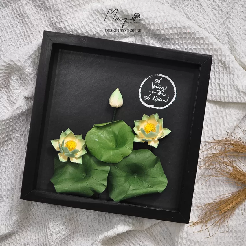 tranh hoa giấy decor không gian, quà 20 10 tặng mẹ