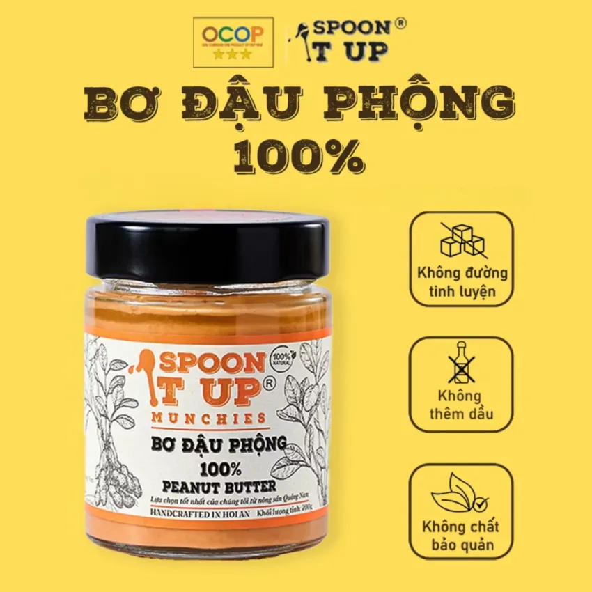 Quang Nam 100% pure peanut butter unique original flavor, no sugar no oil vegan health gift healthy snack light eating as Vietnamese specialty