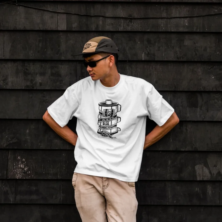 The "Good Times Roll" white cotton T-shirt brings lasting joy, ideal for photography, premium travel, or as a unique birthday gift. The "Good Times Roll" white cotton T-shirt brings lasting joy, ideal for photography, premium travel, or as a unique birthday gift.