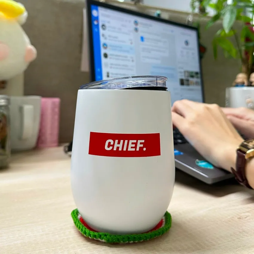 Cốc uống giữ nhiệt Greate Taste vị ngon giữ trọn nơi đây, cốc cà phê thép không gỉ thiết kế hiện đại quà tặng đồng nghiệp doanh nghiệp