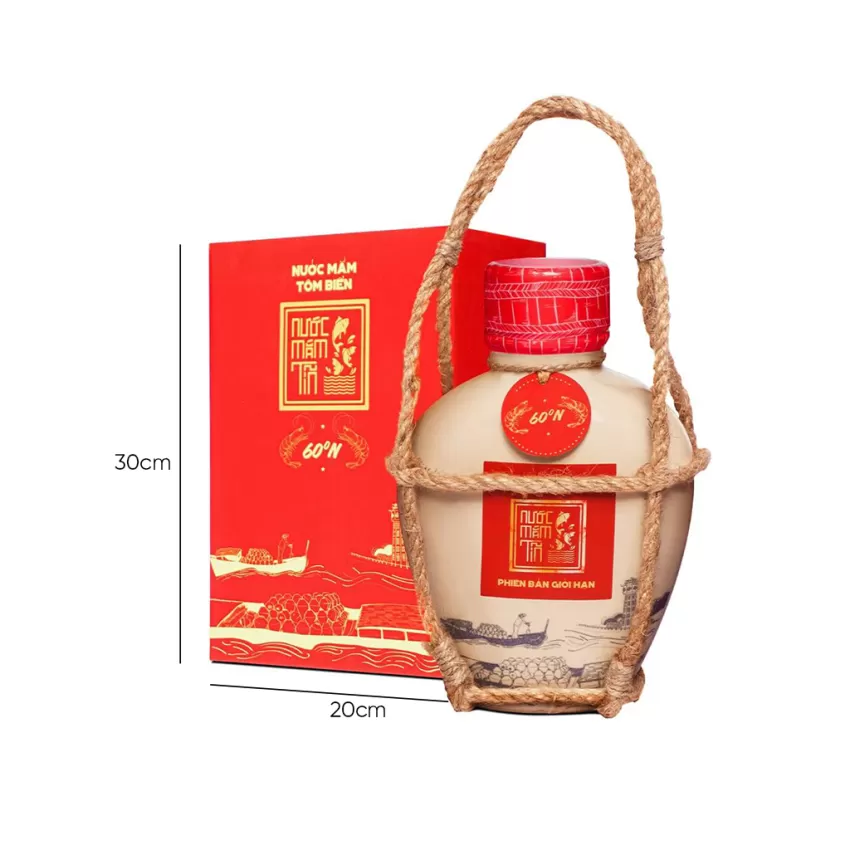[Tặng 1 Bình Rót] Cặp 2 Bình Nước Mắm Tĩn Tôm Biển 60N, Bình Thơm Ngon Hảo Hạng