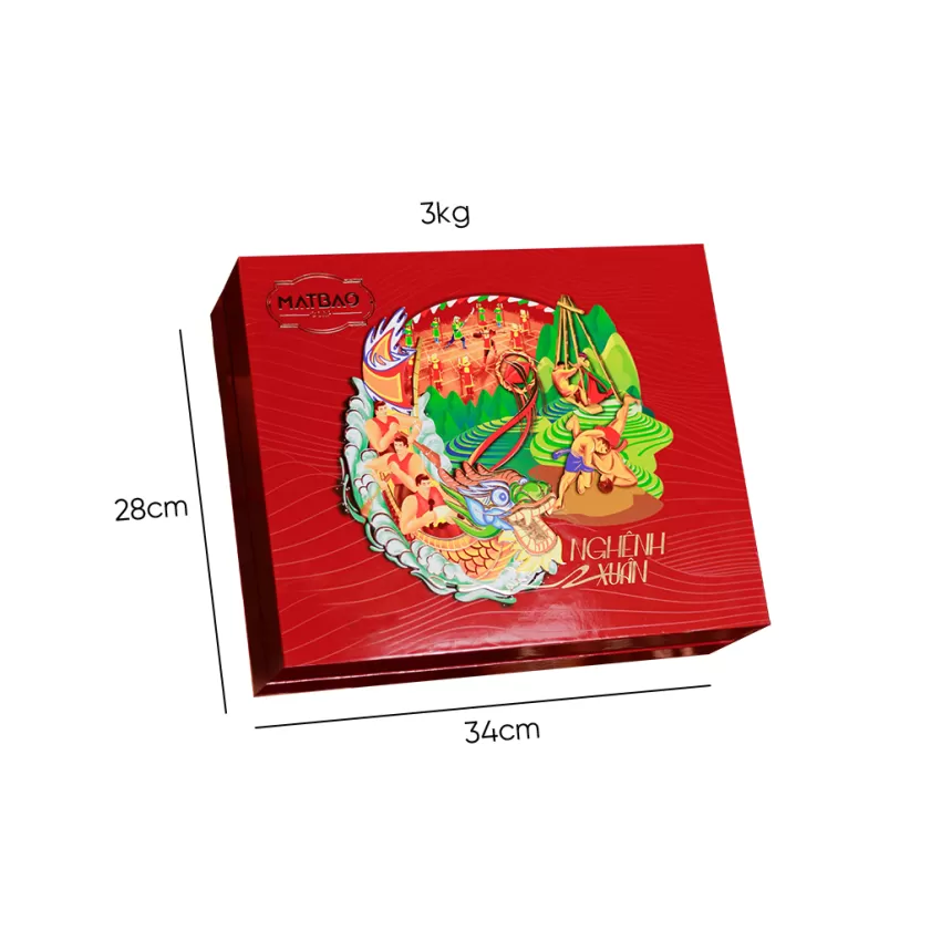 [Hỏa tốc HCM] Hộp Quà Tết Nghênh Xuân 2024 Vạn Phúc 01 - Heyday Cacao