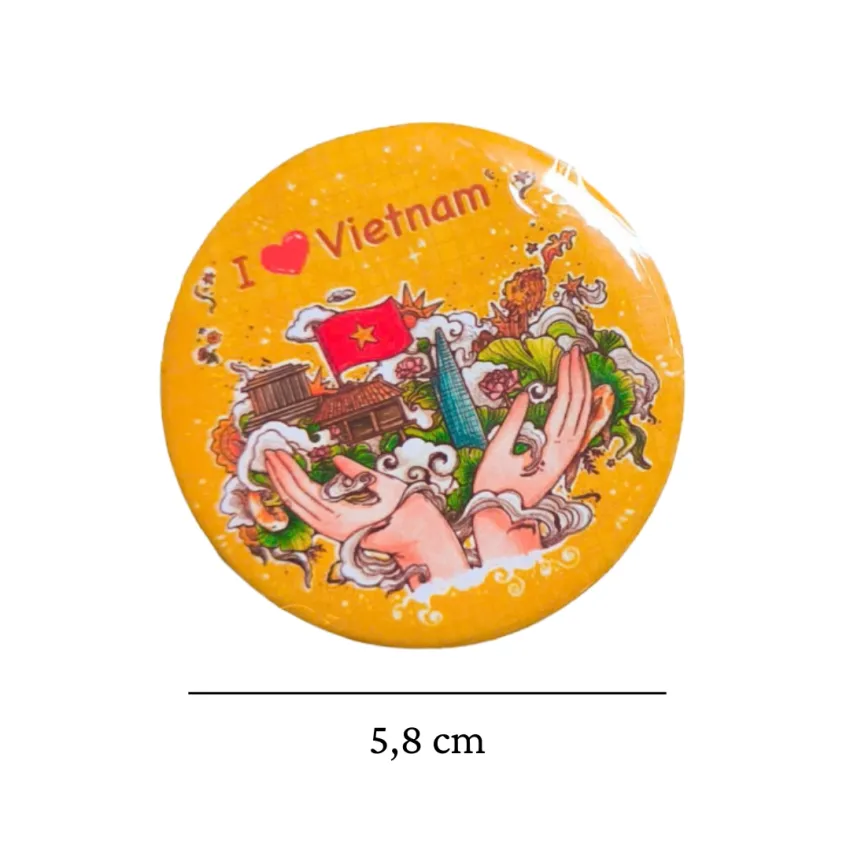 Vietnamese Pattern Lapel Pin, Bringing Vietnam's Essence Everywhere, Bag Badge, Cute Accessory, Vietnamese Souvenir, Handmade Gift For Foreigners
