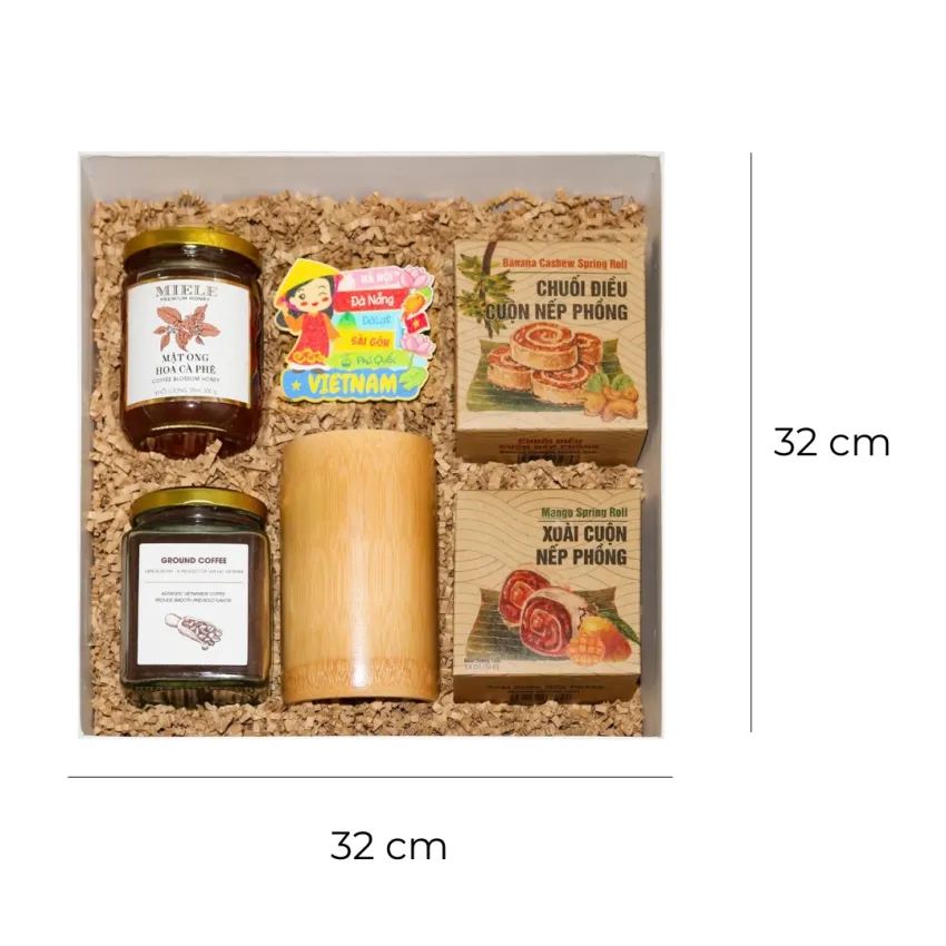 Hộp Quà "Gifts From Vietnam", Giữ Bản Sắc Qua Từng Tặng Phẩm, Set Quà Lưu Niệm Việt Nam Cùng Đặc Sản Ngon Lành, Quà Việt Nam, Quà Tặng Đối Tác