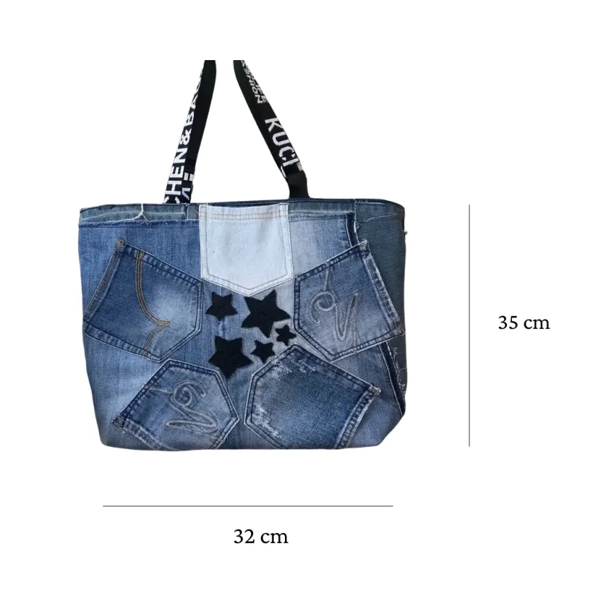 Túi Tote 5 Sao Từ Jeans Tái Chế, Sự Khác Biệt Của Thời Trang Bền Vững, Túi Vải Tái Chế, Phụ Kiện Thời Trang Ứng Dụng, Quà Tặng Thủ Công Sáng Tạo Túi Tote 5 Sao Từ Jeans Tái Chế, Sự Khác Biệt Của Thời Trang Bền Vững, Túi Vải Tái Chế, Phụ Kiện Thời Trang Ứng Dụng, Quà Tặng Thủ Công Sáng Tạo