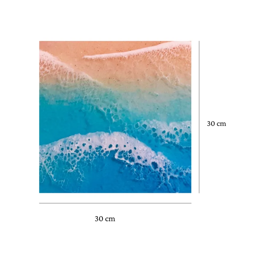 "Smooth" Epoxy Resin Art, 30 x 30cm, Gentle Ocean Beauty, 3D Epoxy Resin Seascape, Resin Ocean Artworks, Handcrafted Wall Art, Housewarming Gift "Smooth" Epoxy Resin Art, 30 x 30cm, Gentle Ocean Beauty, 3D Epoxy Resin Seascape, Resin Ocean Artworks, Handcrafted Wall Art, Housewarming Gift