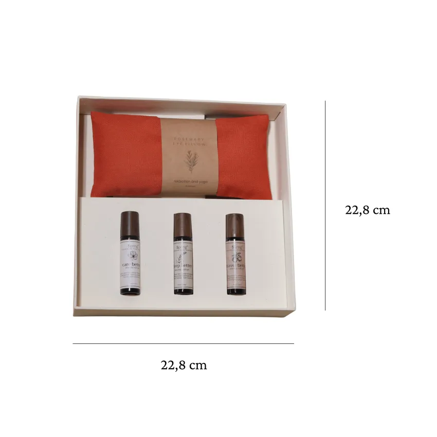 Eye Care Gift Box, Nurturing Every Comfortable Moment, Personalized Embroidered Eye Pillow & 3 Essential Oil Rollers Set, Aroma Box, Birthday Gift Eye Care Gift Box, Nurturing Every Comfortable Moment, Personalized Embroidered Eye Pillow & 3 Essential Oil Rollers Set, Aroma Box, Birthday Gift