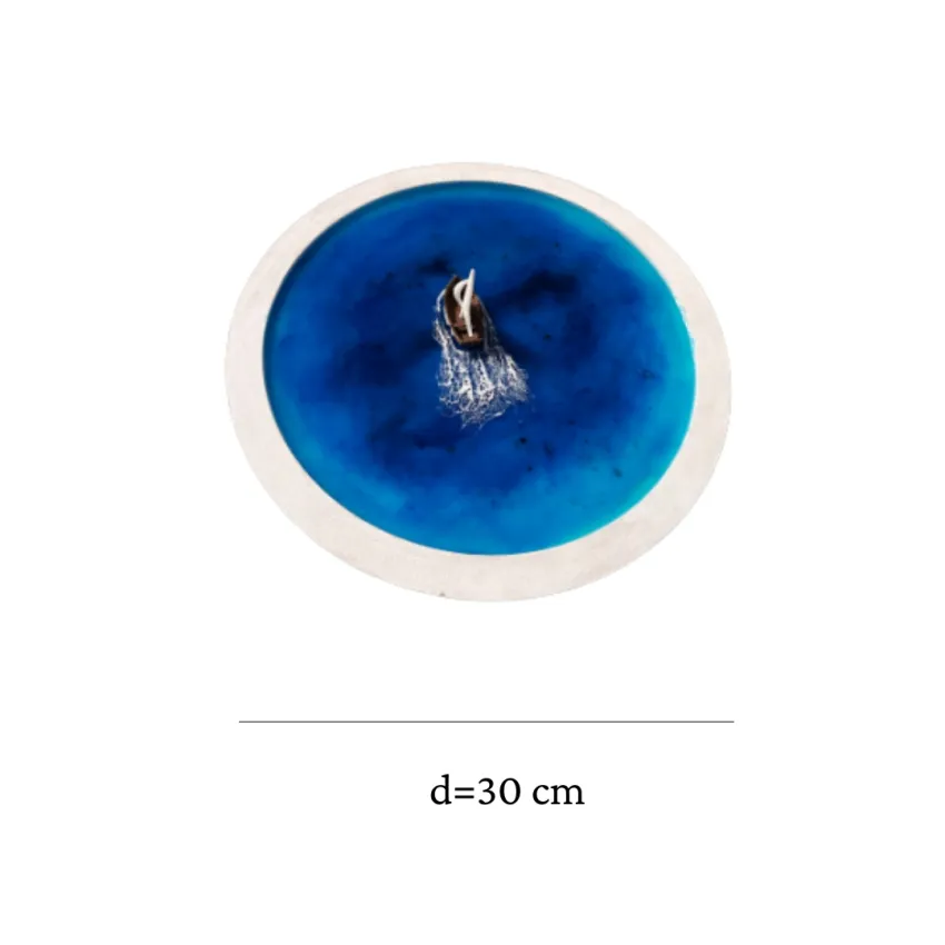 "Smooth Sailing" epoxy resin art with 30cm round frame serves as a meaningful artistic gift, featuring handcrafted 3D ocean painting wall art as a unique housewarming gift. "Smooth Sailing" epoxy resin art with 30cm round frame serves as a meaningful artistic gift, featuring handcrafted 3D ocean painting wall art as a unique housewarming gift.