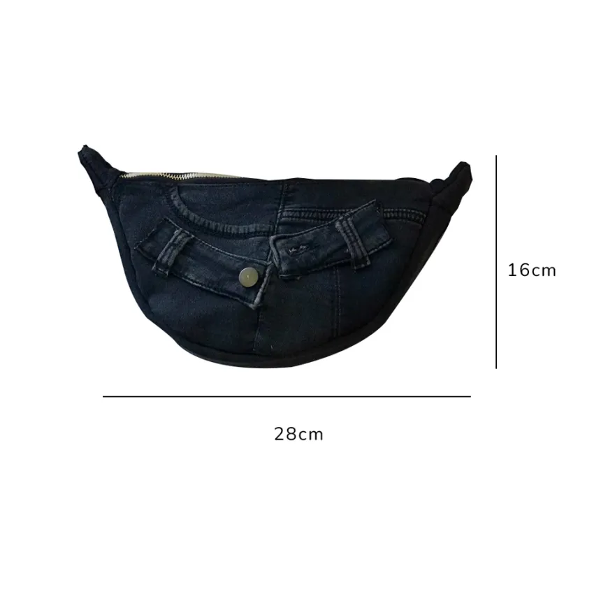 Black Half-Moon Crossbody Bag From Old Jeans, A Touch Of Mystery In Every Step, Half-Moon Bag, Jeans Crossbody Bag, Upcycled Accessory, Unique Gift Black Half-Moon Crossbody Bag From Old Jeans, A Touch Of Mystery In Every Step, Half-Moon Bag, Jeans Crossbody Bag, Upcycled Accessory, Unique Gift