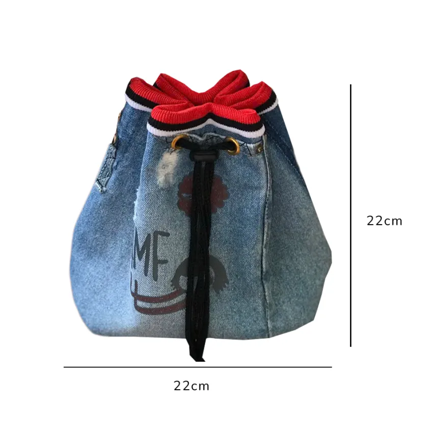 Túi Bucket Viền Đỏ Từ Jeans Tái Chế, Sự Sáng Tạo Tự Do Của Thời Trang Bền Vững, Túi Dây Rút Vải Jeans, Túi Tái Chế, Quà Tặng Thủ Công, Quà Sinh Nhật Túi Bucket Viền Đỏ Từ Jeans Tái Chế, Sự Sáng Tạo Tự Do Của Thời Trang Bền Vững, Túi Dây Rút Vải Jeans, Túi Tái Chế, Quà Tặng Thủ Công, Quà Sinh Nhật
