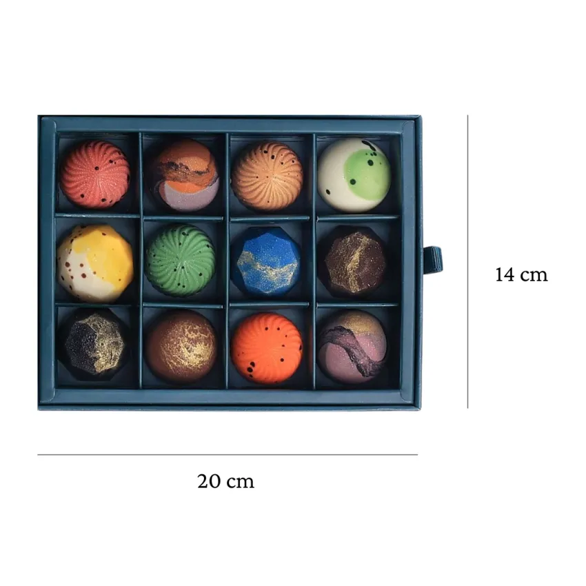 12-Piece Bonbon Chocolate Box, Unique Vietnamese Recipe, Vietnamese Specialty Chocolate, Special Flavor Profile, Natural Ingredients, Gift For Foreigners 12-Piece Bonbon Chocolate Box, Unique Vietnamese Recipe, Vietnamese Specialty Chocolate, Special Flavor Profile, Natural Ingredients, Gift For Foreigners