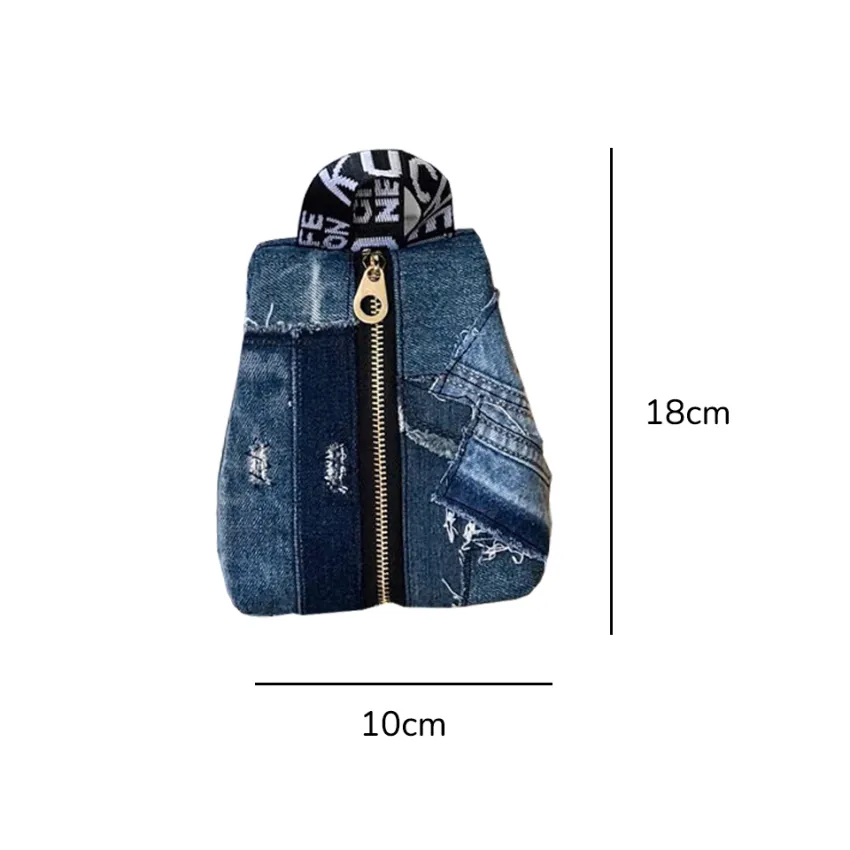 Túi Đeo Chéo Balo Mini K2 Từ Jeans Tái Chế, Thiết Kế Độc Bản, Túi Jeans Tái Chế Một Phiên Bản Duy Nhất, Phụ Kiện Thời Trang Bền Vững, Quà Tặng Cá Nhân Hoá Túi Đeo Chéo Balo Mini K2 Từ Jeans Tái Chế, Thiết Kế Độc Bản, Túi Jeans Tái Chế Một Phiên Bản Duy Nhất, Phụ Kiện Thời Trang Bền Vững, Quà Tặng Cá Nhân Hoá