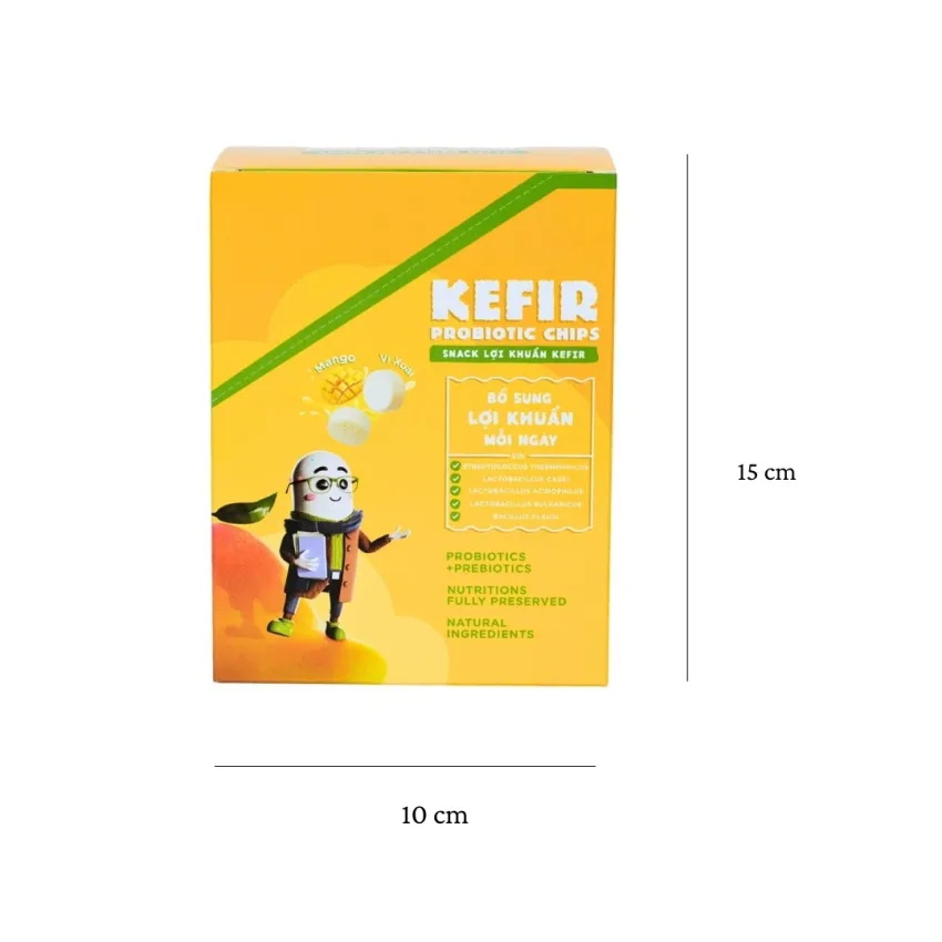 Mango Flavor Kefir Probiotic Chips Box (5 Packs), Delicious Tropical Flavor, Convenient Light Snack, Nutrious Treat, Family Health Gift, Gift For Kids Mango Flavor Kefir Probiotic Chips Box (5 Packs), Delicious Tropical Flavor, Convenient Light Snack, Nutrious Treat, Family Health Gift, Gift For Kids