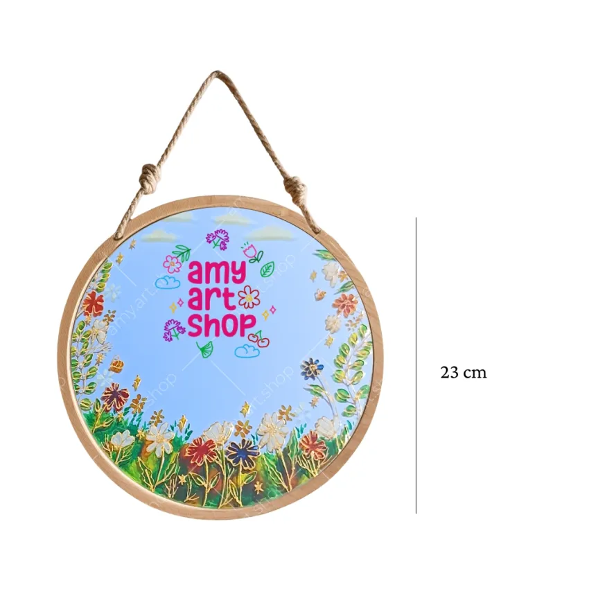 Hand-painted art mirror with custom name your own magic, art mirror premium wooden frame personalized gift Vietnamese souvenirs as birthday gift Hand-painted art mirror with custom name your own magic, art mirror premium wooden frame personalized gift Vietnamese souvenirs as birthday gift