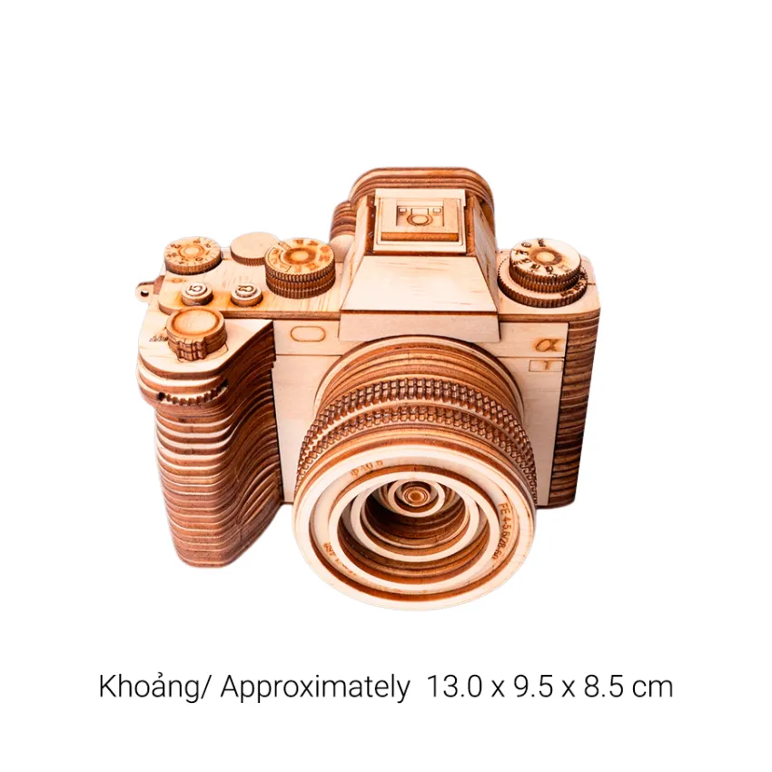 Mô hình camera Sony Alpha 1 gỗ tỉ lệ thật món quà từ ký ức nghệ thuật, mô hình máy ảnh gỗ trang trí nhà cửa quà cho nhiếp ảnh lưu niệm độc đáo