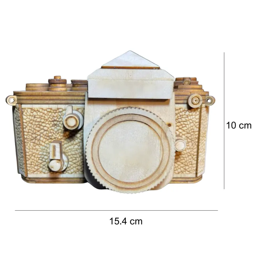 Real Scale Nikon F2 Wooden Camera Assembly Model, Model Made Especially For You, 164-Operation Wood Model, Creative Thinking Toy, Vietnam Souvenirs