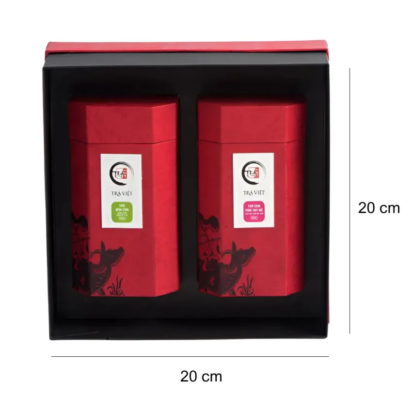 "Soulmate" Tea Gift Box Embossed Art Paper, Refined To Every Line, Premium Vietnamese Tea Gift Set, Elegant Gift Box With Paper Bag, Corporate Gift "Soulmate" Tea Gift Box Embossed Art Paper, Refined To Every Line, Premium Vietnamese Tea Gift Set, Elegant Gift Box With Paper Bag, Corporate Gift