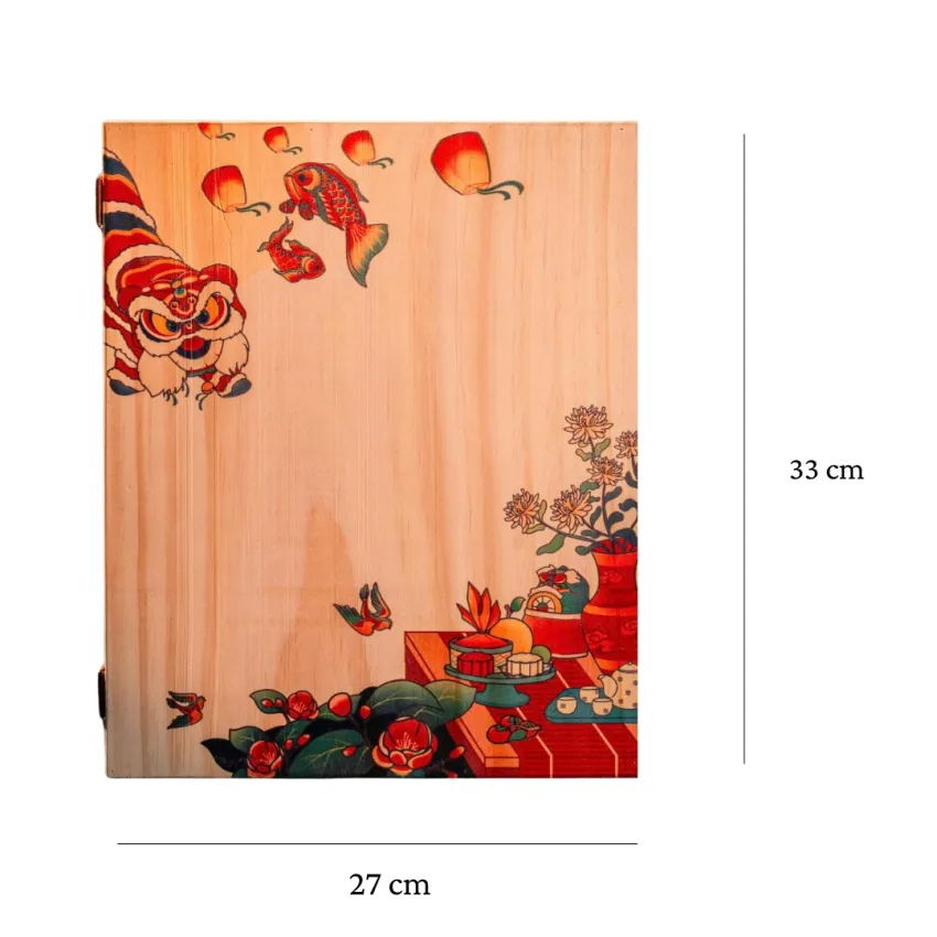 “Dreamlike Quartet” Mid-Autumn Gift Box, Complete Reunion Season, Moon Cake Gift Set With Wine Or Tea, Luxury Corporate Gift, Vietnamese Souvenirs “Dreamlike Quartet” Mid-Autumn Gift Box, Complete Reunion Season, Moon Cake Gift Set With Wine Or Tea, Luxury Corporate Gift, Vietnamese Souvenirs