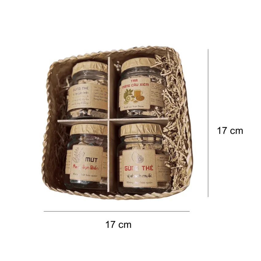 Set Quà Gừng Thẻ Cùng Mứt Rong Sụn & Trà Mãng Cầu, Hộp Tre Và 4 Hũ Thủy Tinh, Vị Ngon Hội Ngộ, Set Quà Đặc Sản Việt Nam, Hộp Quà Lưu Niệm, Quà Biếu Set Quà Gừng Thẻ Cùng Mứt Rong Sụn & Trà Mãng Cầu, Hộp Tre Và 4 Hũ Thủy Tinh, Vị Ngon Hội Ngộ, Set Quà Đặc Sản Việt Nam, Hộp Quà Lưu Niệm, Quà Biếu