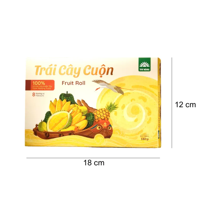 Tropical Fruit Roll Box 180g, 8 Unique Flavor, From Abundant Gardens, Low-Sugar Fruit Snack, Healthy Snack, Southern Specialty, Vietnamese Gift Tropical Fruit Roll Box 180g, 8 Unique Flavor, From Abundant Gardens, Low-Sugar Fruit Snack, Healthy Snack, Southern Specialty, Vietnamese Gift