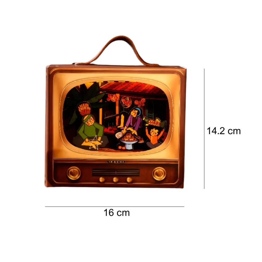 “Tiny Television” Mid-Autumn gift box with 2 premium mooncakes, sparkling childhood-inspired design, a unique choice for corporate and festive gifting. “Tiny Television” Mid-Autumn gift box with 2 premium mooncakes, sparkling childhood-inspired design, a unique choice for corporate and festive gifting.