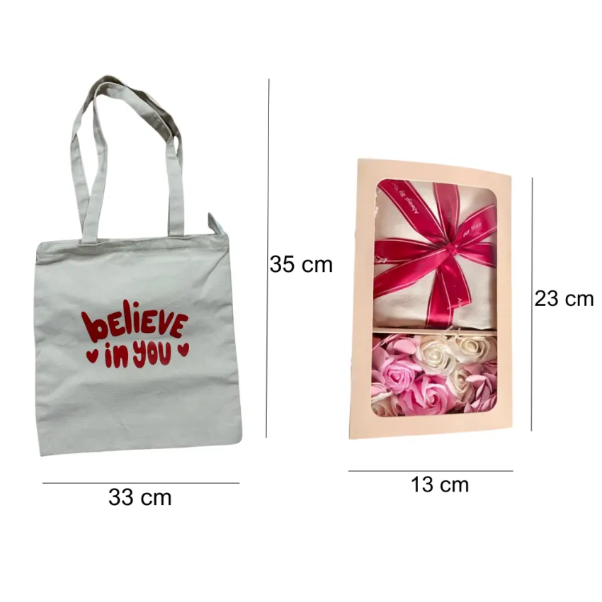 The “Floral Tote” gift set features a custom-designed tote bag and elegant gift box, making a perfect Women’s Day or girlfriend present.