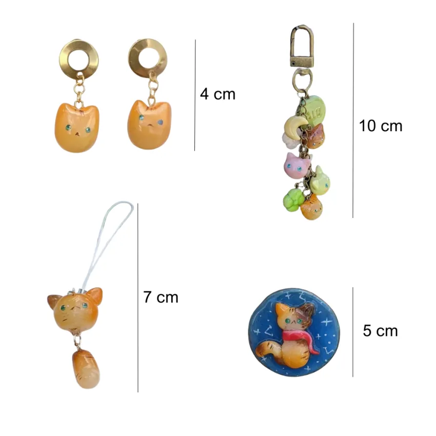 "Lovely Garden" Clay Gift Combo, Set Of Keychain & Earrings, Hipper & Phone Charm, Cute Handmade Accessories, Vietnamese Souvenir, Birthday Gifts "Lovely Garden" Clay Gift Combo, Set Of Keychain & Earrings, Hipper & Phone Charm, Cute Handmade Accessories, Vietnamese Souvenir, Birthday Gifts