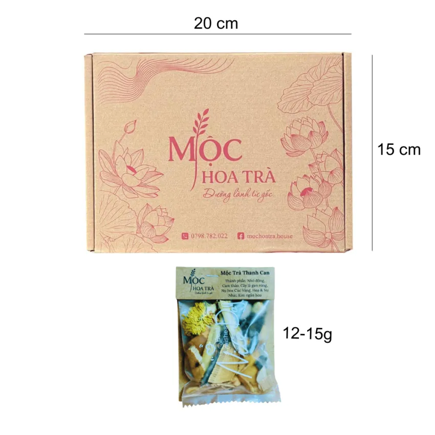 Mộc Trà Thanh Can, Trà Thảo Mộc 6 Vị Hỗ Trợ Mát Gan, Trà Giải Nhiệt Hiệu Quả, Trà Thảo Mộc Thanh Lọc Cơ Thể, Gói Quà Chỉn Chu, Quà 20/10, Quà Cho Nữ
