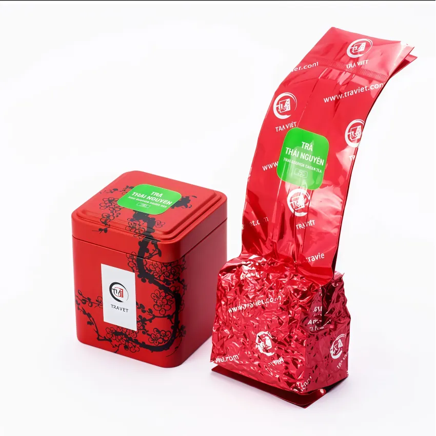 Hộp Quà Trà "Phát Lộc" Giấy Gân Nổi Mỹ Thuật, Tri Ân Đặt Vào Từng Chi Tiết, Set Quà 3 Hộp, Trà Việt, Hộp Quà Biếu Cao Cấp Kèm Túi, Quà Tặng Doanh Nghiệp