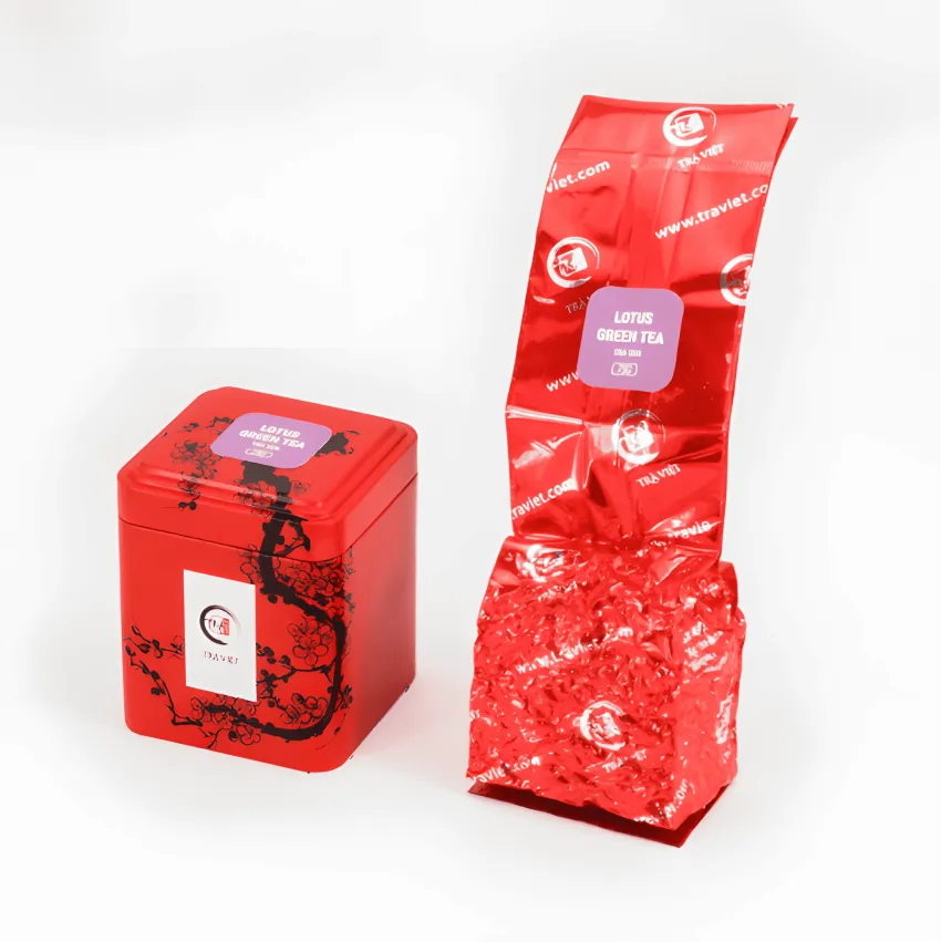 "Wealthy" Tea Gift Box Luxury Gold Foil Pattern, Affirming Refined Gift Selection Taste, Two-Box Vietnamese Tea Gift Set, Luxury Gift, Corporate Gift