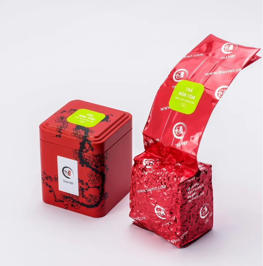 "Fortune" Tea Gift Box Embossed Art Paper, Gratitude In Every Detail, 3-Box Gift Set, Vietnamese Tea, Premium Gift Box With Bag, Luxury Corporate Gift