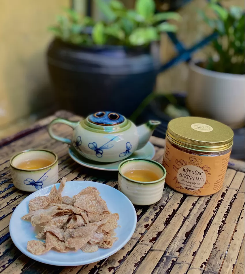 Candied Ginger With Cane Sugar - Nhà Hoa Lá